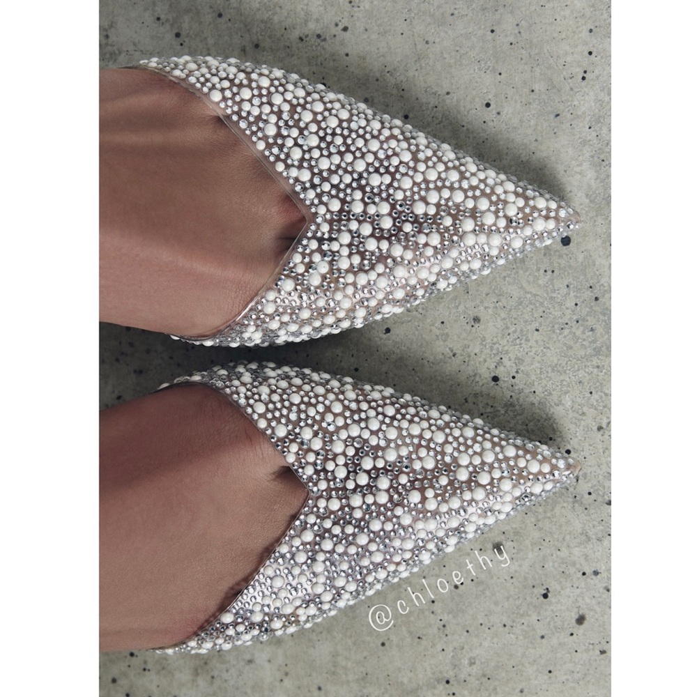 Zara PEARL HEELED SLINGBACKS - Picture 2 of 9